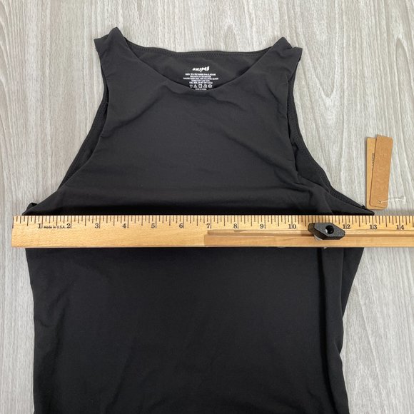 SKIMS Fits Everybody High Neck Thong Back Bodysuit Onyx Black - Picture 5 of 5